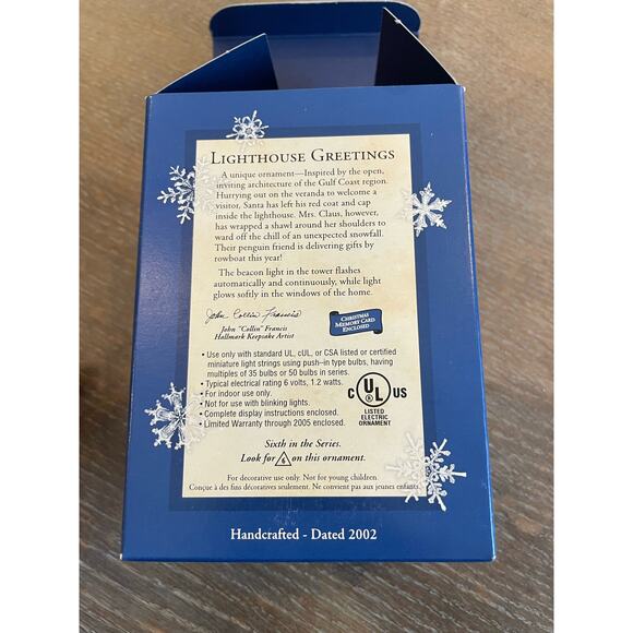 Hallmark Ornament Lighthouse Greetings Magic Collector's Series 2002 - Picture 3 of 5